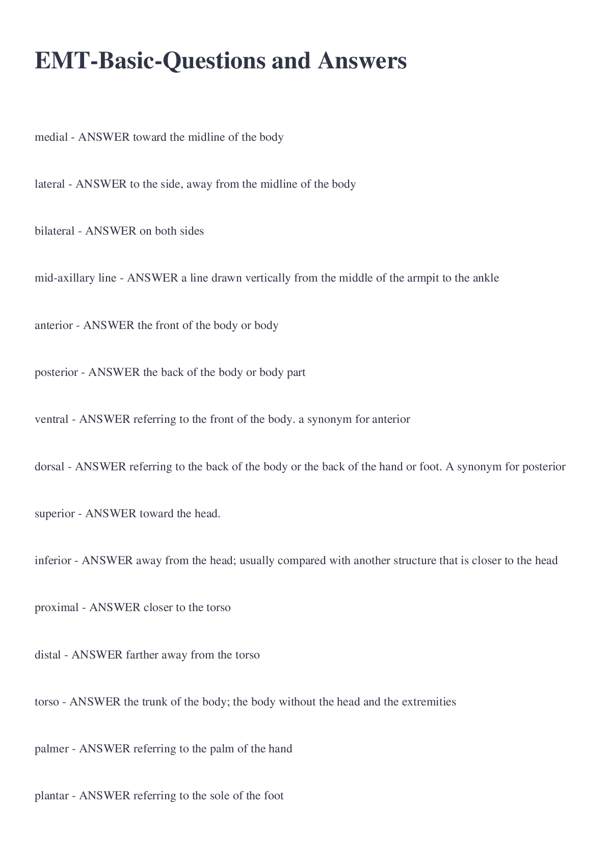 Preview image of EMT-Basic-Questions and Answers document